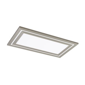 Lucande LED Deckenleuchte Leicy 10013013 Dimmbar mit Leselampe Modern in Alu aus Metall 1-flammig Wohnzimmerleuchte