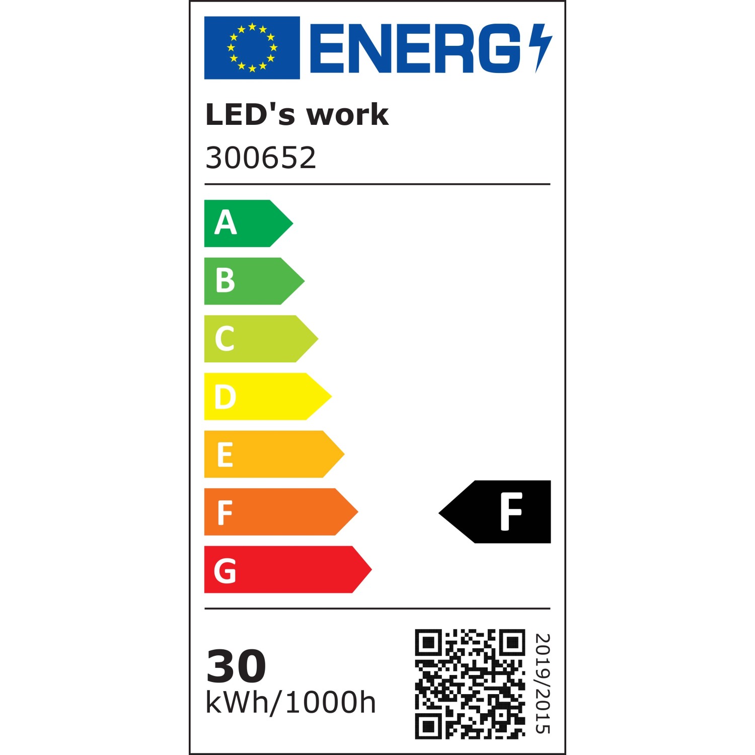 LED's work LED Arbeitsleuchte 0310663 LED-Arbeitsstrahler, LED, 30W  neutralweiß IP54 1,5 m Zuleitung