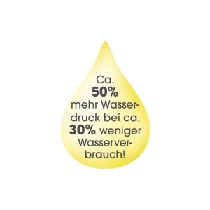 EASYmaxx Duschkopf Spa 3-in-1 Transparent/ Chrom 8 cm