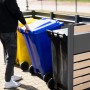 Westmann Mülltonnenverkleidung Planum für 2 Tonnen (240 l) in Holzoptik. Mülltonnenbox aus Metall.