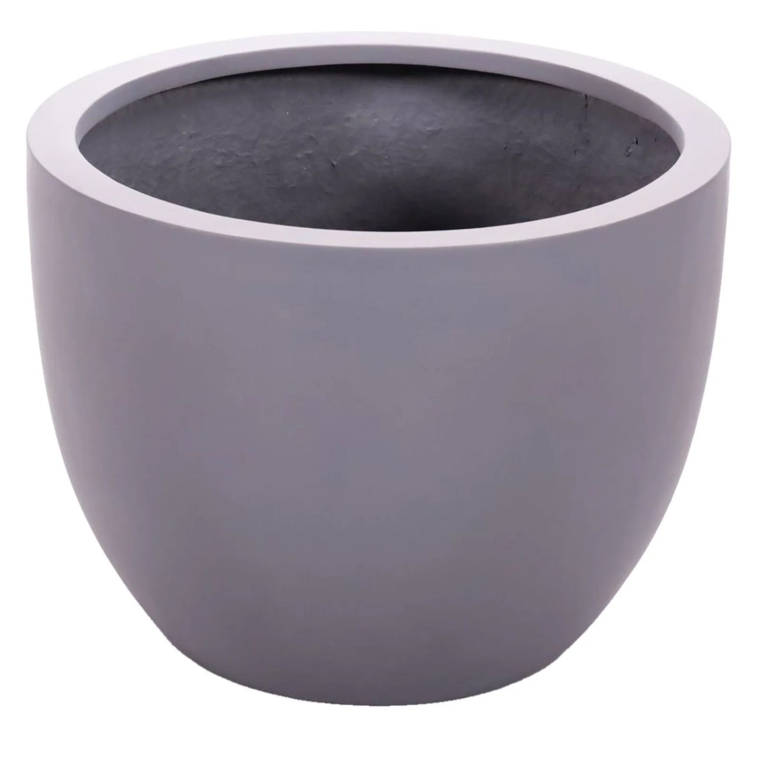 Elegant Einrichten Pflanzkübel Fiberglas Rund-Konisch D30xH23,5cm Grau