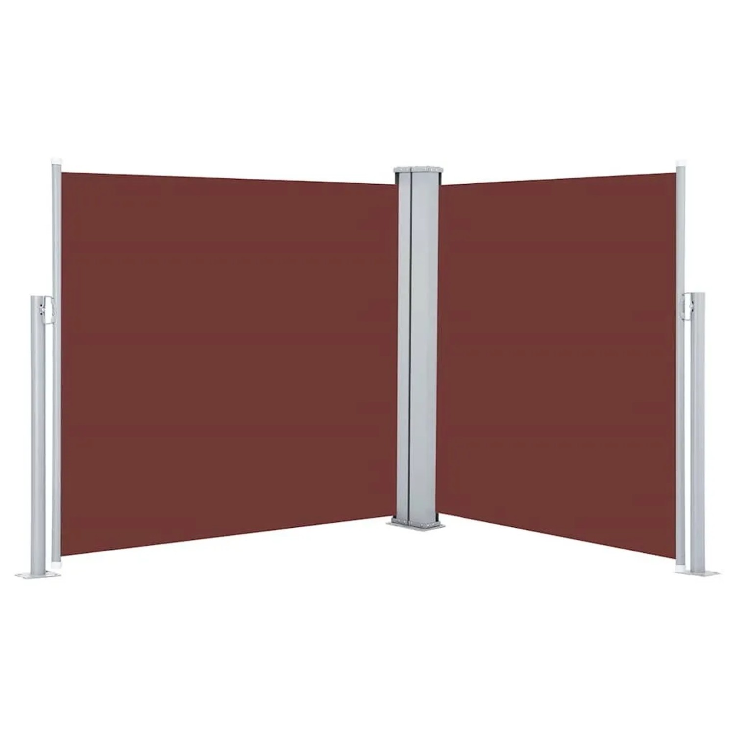 vidaXL Ausziehbare Seitenmarkise Braun 120 x 600 cm 48451