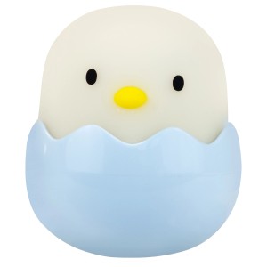 MegaLight LED Nachtlicht Baby Eggy, dimmbar, 3er-Set. Küken in blauer Eierschale.