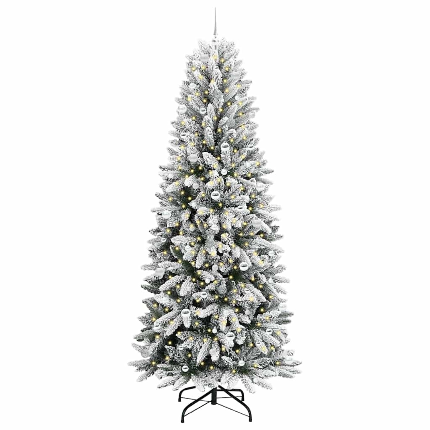 vidaXL Künstlicher Weihnachtsbaum mit 300 LEDs Weiß 93 x 93 x 240 cm 3396074