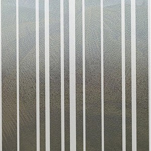 Venilia Fensterfolie mit Streifenmuster, statisch haftend, 90cm breit.