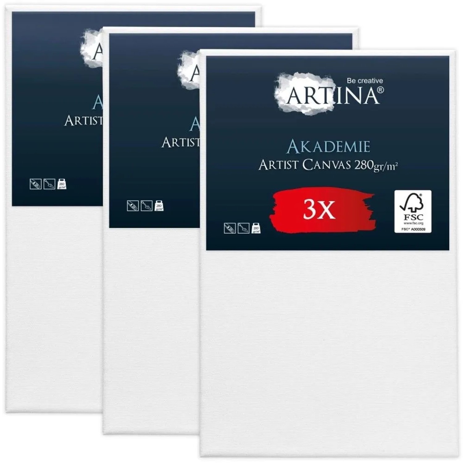 Artina Akademie Keilrahmen 50x80cm FSC 3tlg