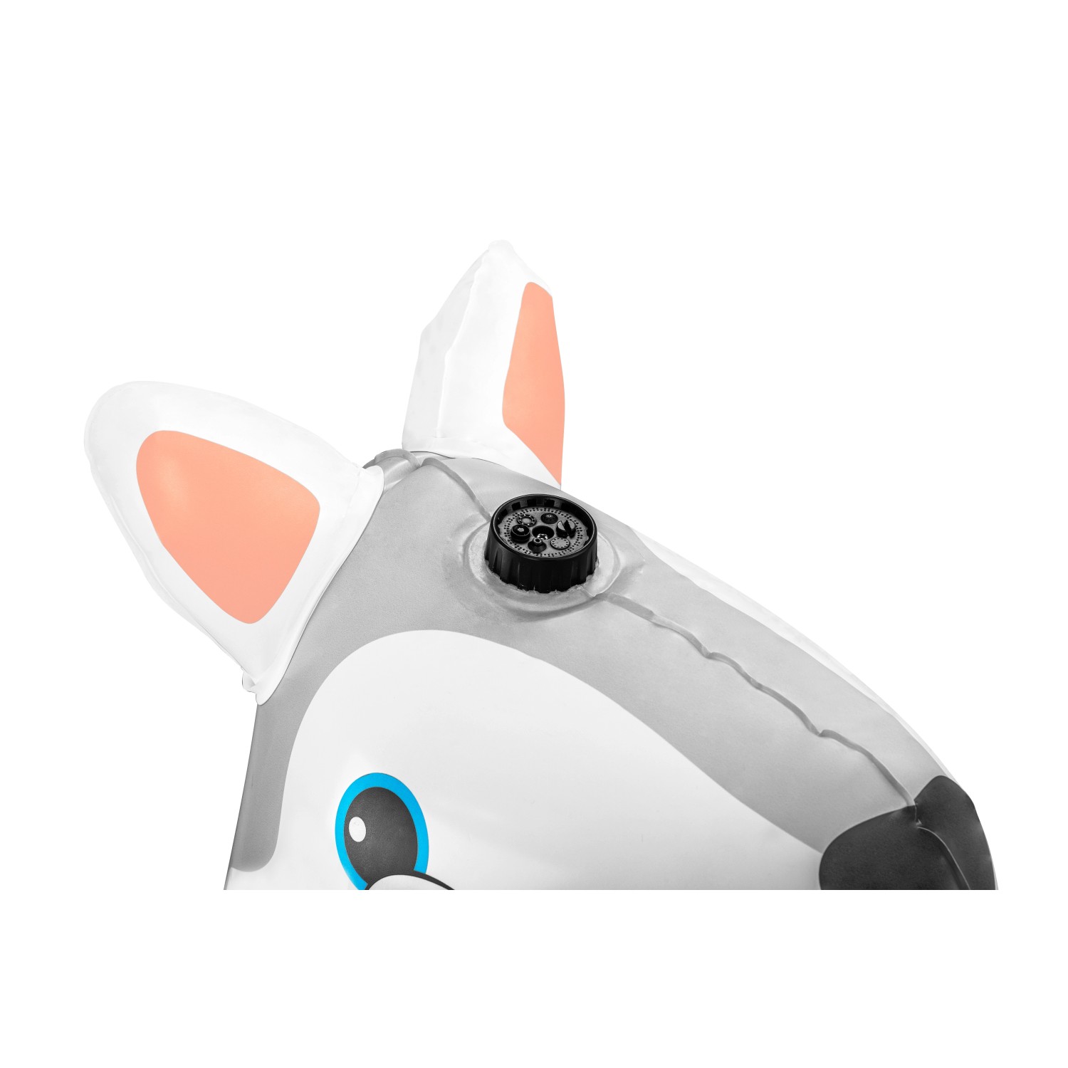 Bestway Wassersprinkler Happy Husky, aufblasbarer Husky für Kinder ab 2 Jahren.