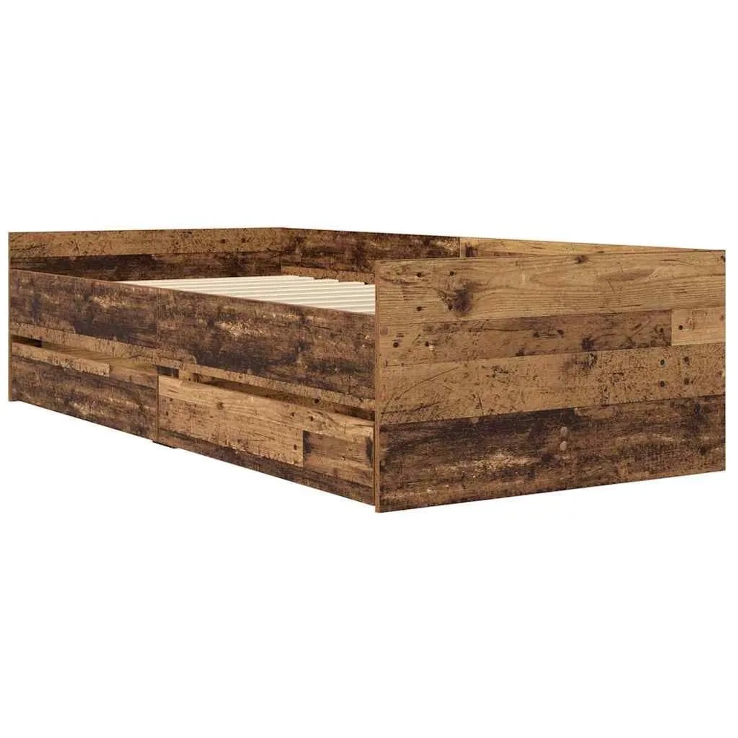 vidaXL Bettrahmen Altholz 90 x 190 cm Massives Kiefernholz 3403207