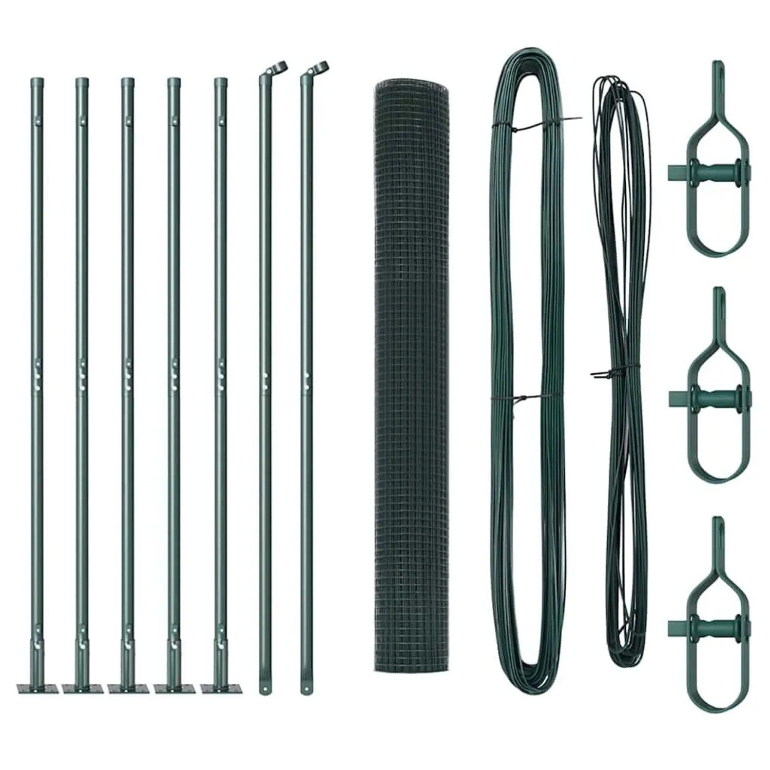 vidaXL Zaunpfosten Grün 10 x 1,2 m 12 x 12 mm Draht Stahl und PVC 3352404 günstig online kaufen