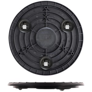 Schwarzer Wagner Pflanzenroller Ultraflat GH 0452, Ø 30 cm, mit drei Rollen.