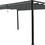 Siena Garden Pavillon Sky, 400x300 cm, anthrazit mit verstellbarem Dach.