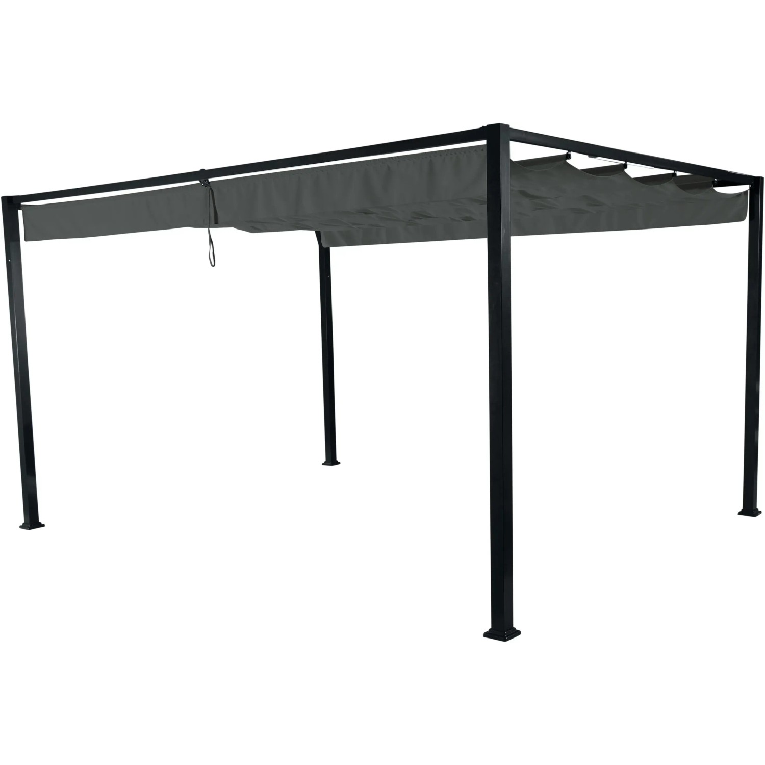 Siena Garden Pavillon Sky, 400x300 cm, anthrazit mit verstellbarem Dach.