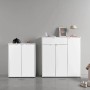 mokebo Schuhschrank Concierge, weiß, zwei Größen. Schuhkommode für Flur oder Ankleidezimmer.