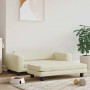 vidaXL Hundebett mit Verlängerung Creme 100x50x30 cm Kunstleder 172027_2