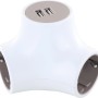Schwaiger Y-Verteiler mit 3 Schuko-Steckdosen und 2 USB-Anschlüssen, 1,4 m Kabel.