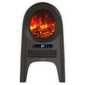 Zilan Keramik Heizlüfter ZLN-5664 mit Kaminfeuer-Animation und LED-Display.
