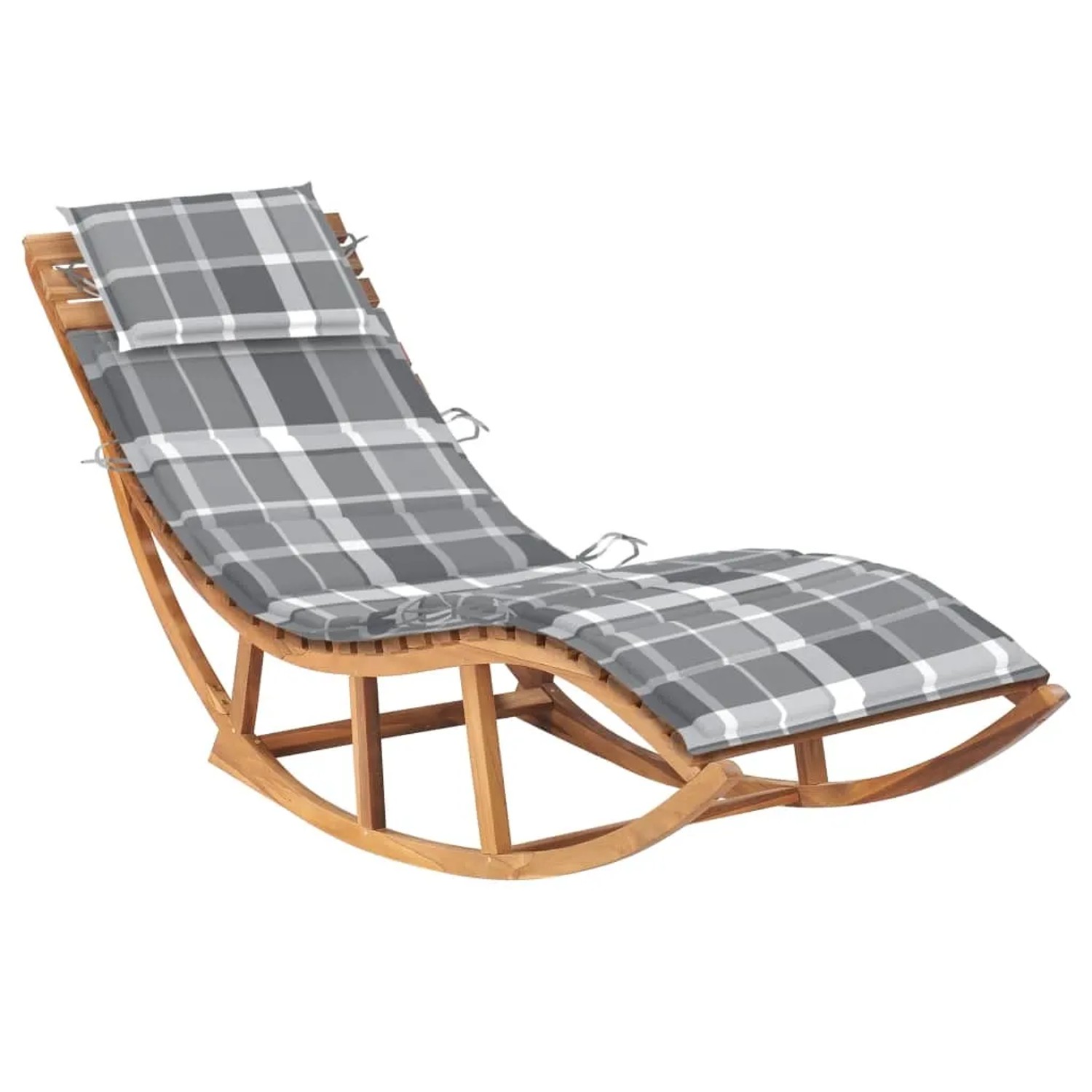 vidaXL Schaukelliege 60 x 180 x 73 cm mit Auflage Massivholz Teak