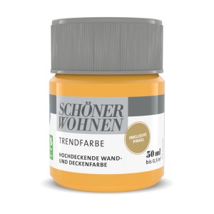 Schöner Wohnen Trendfarbe Honey, matter Farbtester mit Pinsel, 50 ml.