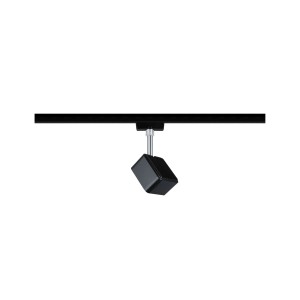 Paulmann URail LED-Spot Cube, schwarz matt/chrom, für Schienensysteme.