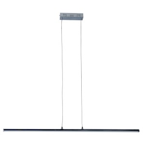 Schlanke, stahlfarbene LED-Pendelleuchte Beam von Näve, 111 cm, für moderne Raumbeleuchtung.