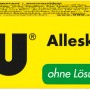 Uhu Alleskleber ohne Lösungsmittel, 35g Tube in gelber Verpackung.