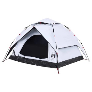 vidaXL Kuppel-Campingzelt 3 Personen Weiß Verdunkelt Quick Release 4004180