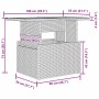 vidaXL Garten Essgruppe 5-tlg beige/creme, Maße. Poly-Rattan, Stahl, Akazienholz. Ideal für Terrasse & Garten.
