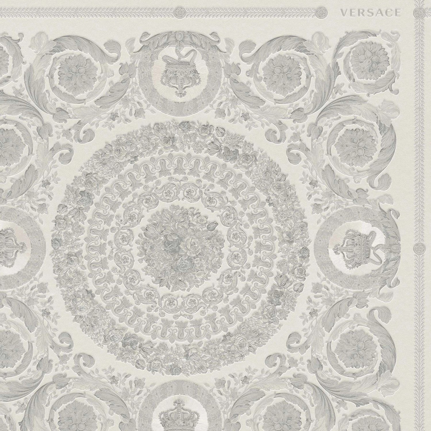 Bricoflor Barock Tapete für Schlafzimmer in Grau und Silber Edle Ornament Tapete mit Rosen Neobarock Tapete aus Vlies Ideal für Schlafzimmer und Bad