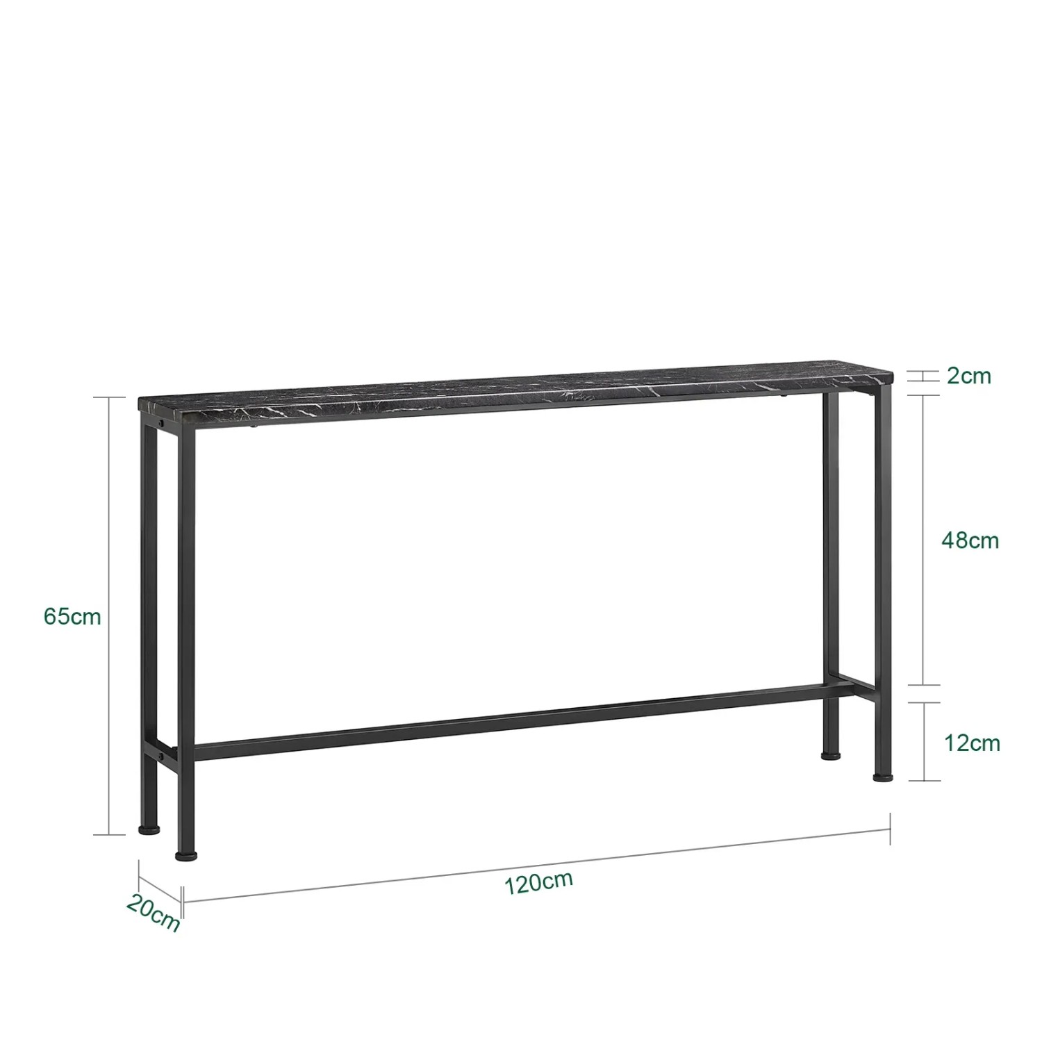 SoBuy Konsolentisch Flur FSB19-SCH Schwarz 20cm tief 120 x 65 cm kaufen bei OBI