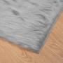 vidaXL Kunstschaffell Teppich Tafalla Grau 80 x 250 cm Polyester 42021524_7