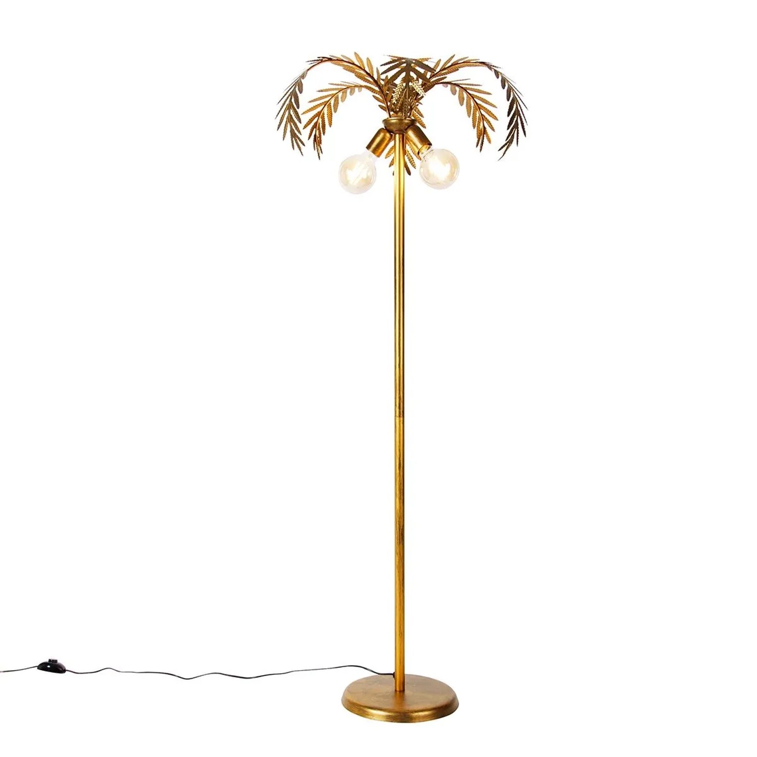 QAZQA Smarte Stehleuchte Gold 156cm inkl  2 Wifi G95 Botanica