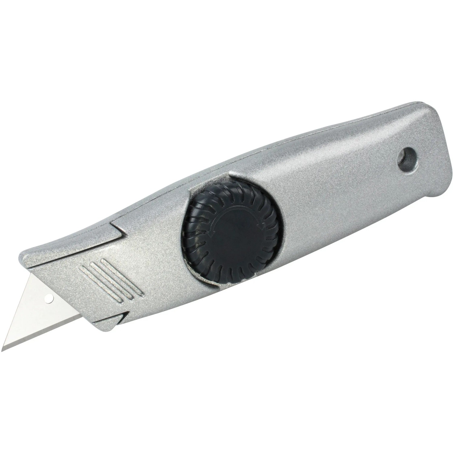 Cuttermesser aus dem wolfcraft Verlege-Set für Vinylböden mit Trapezklinge.