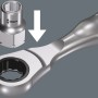 Wera Zyklop Mini 2 Knarre mit Stecknuss, ideal für enge Räume. Teil des 27-teiligen Steckschlüsselsatzes.