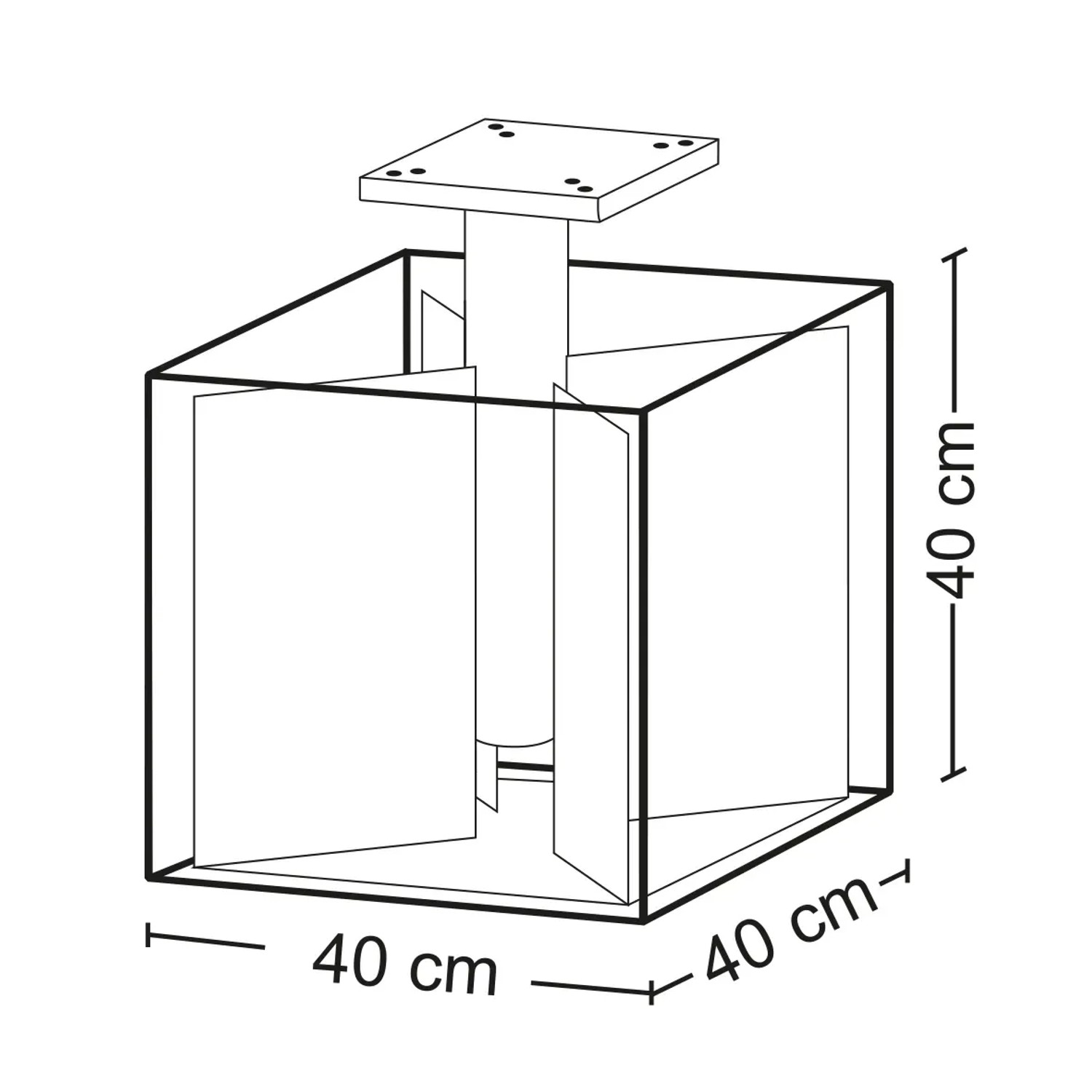 Schneider Universal-Bodenanker für Schirmständer, verzinkter Stahl, 40x40x45cm.