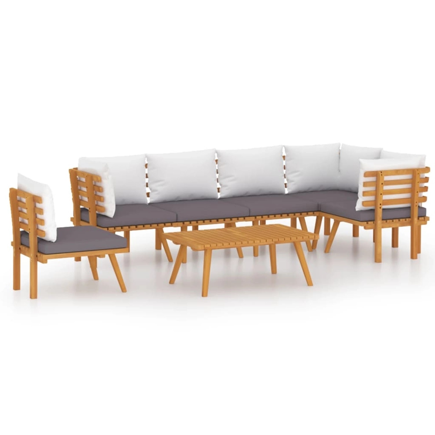 vidaXL 7-tlg Garten-Lounge-Set mit Kissen Massivholz Akazie Modell 11 günstig online kaufen