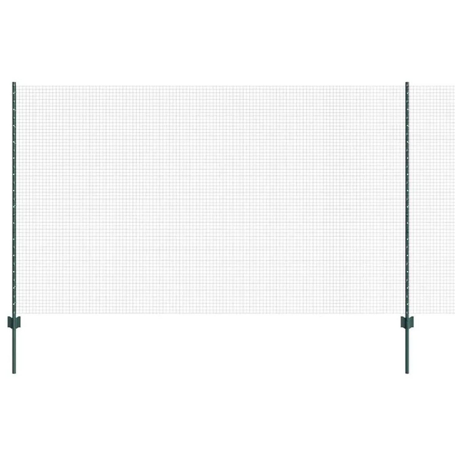 vidaXL Zaun mit Pfosten Grün 1,4 x 50 m Stahl und PVC 3336524 günstig online kaufen