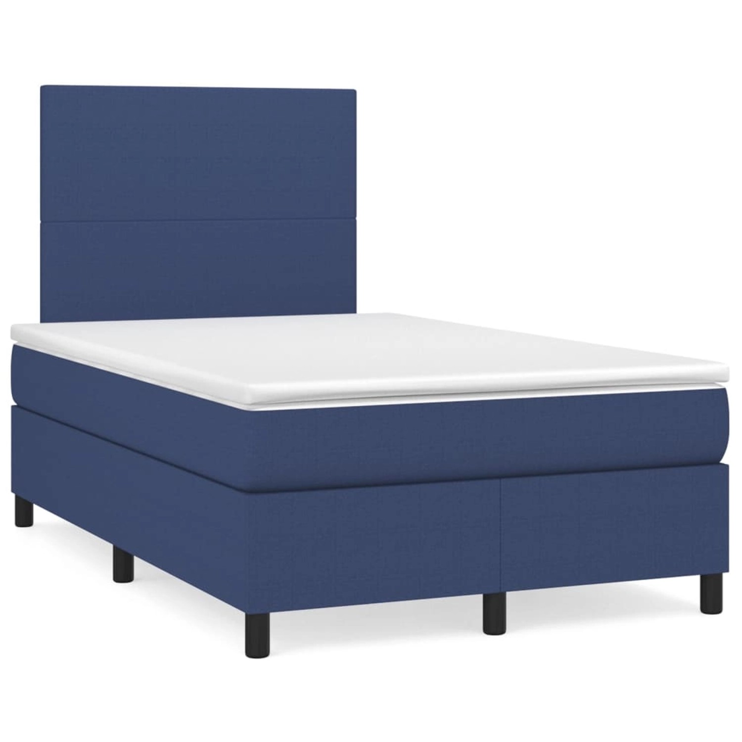 vidaXL Boxspringbett mit Matratze Blau 120x200 cm Stoff 3141607 günstig online kaufen