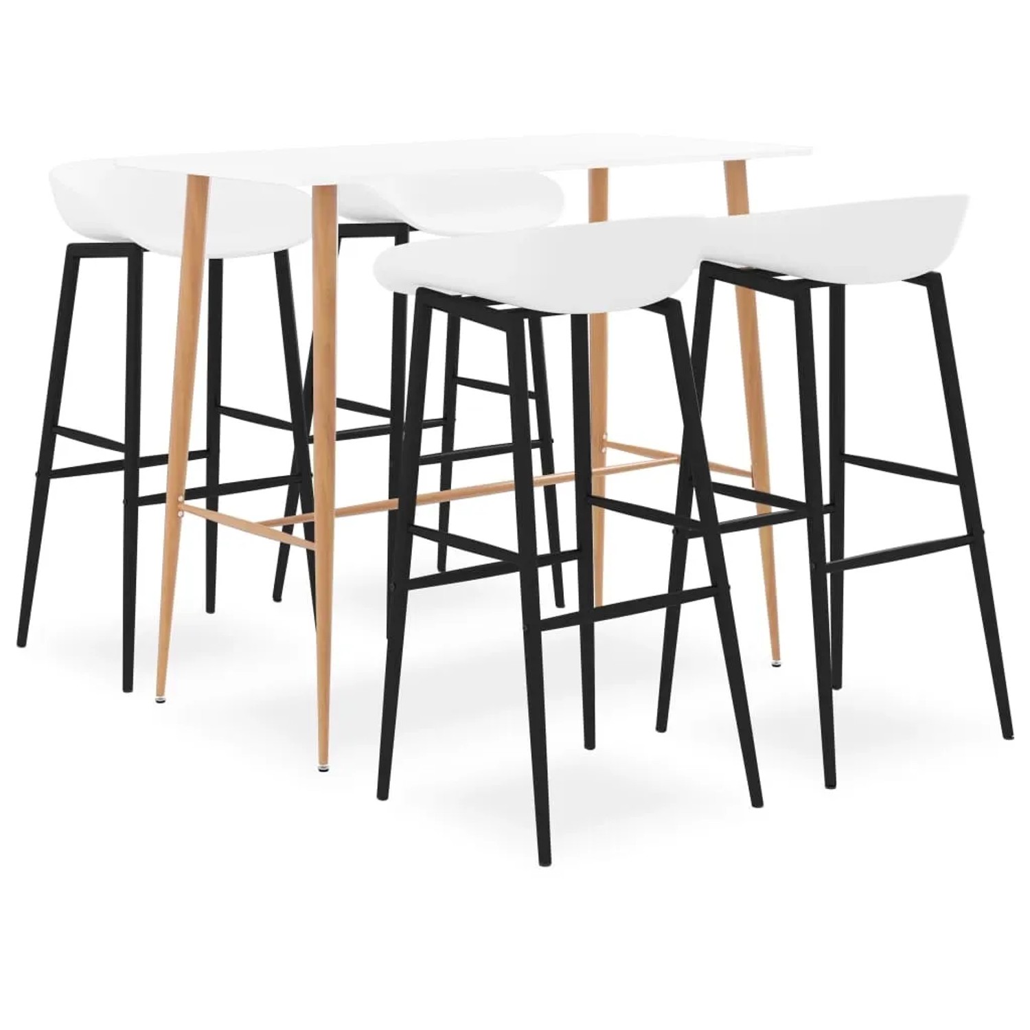 vidaXL 5-tlg. Bar-Set Weiß Modell 17