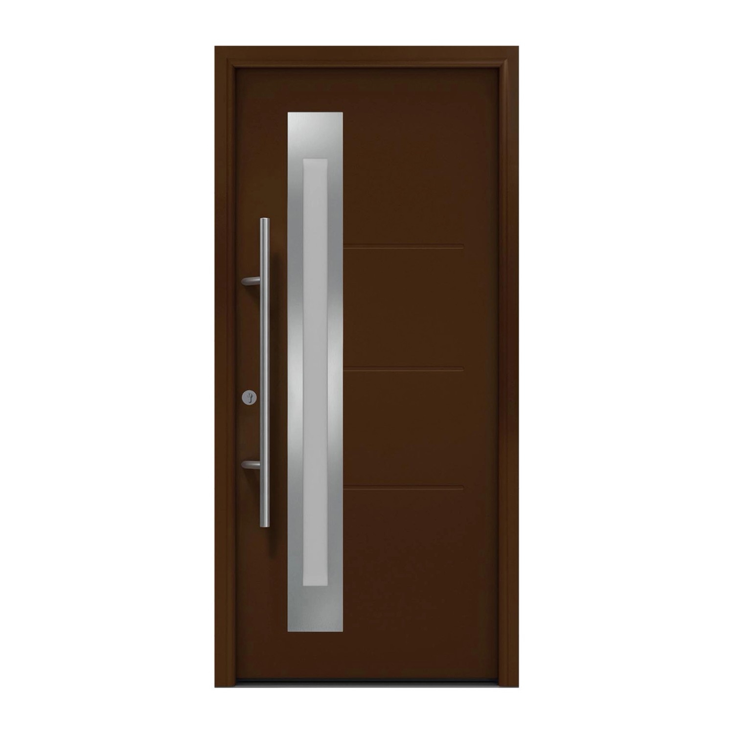 EcoStar Haustür Isopro Secur IPS 780S Terrabraun 110 cm x 210 cm DIN L günstig online kaufen