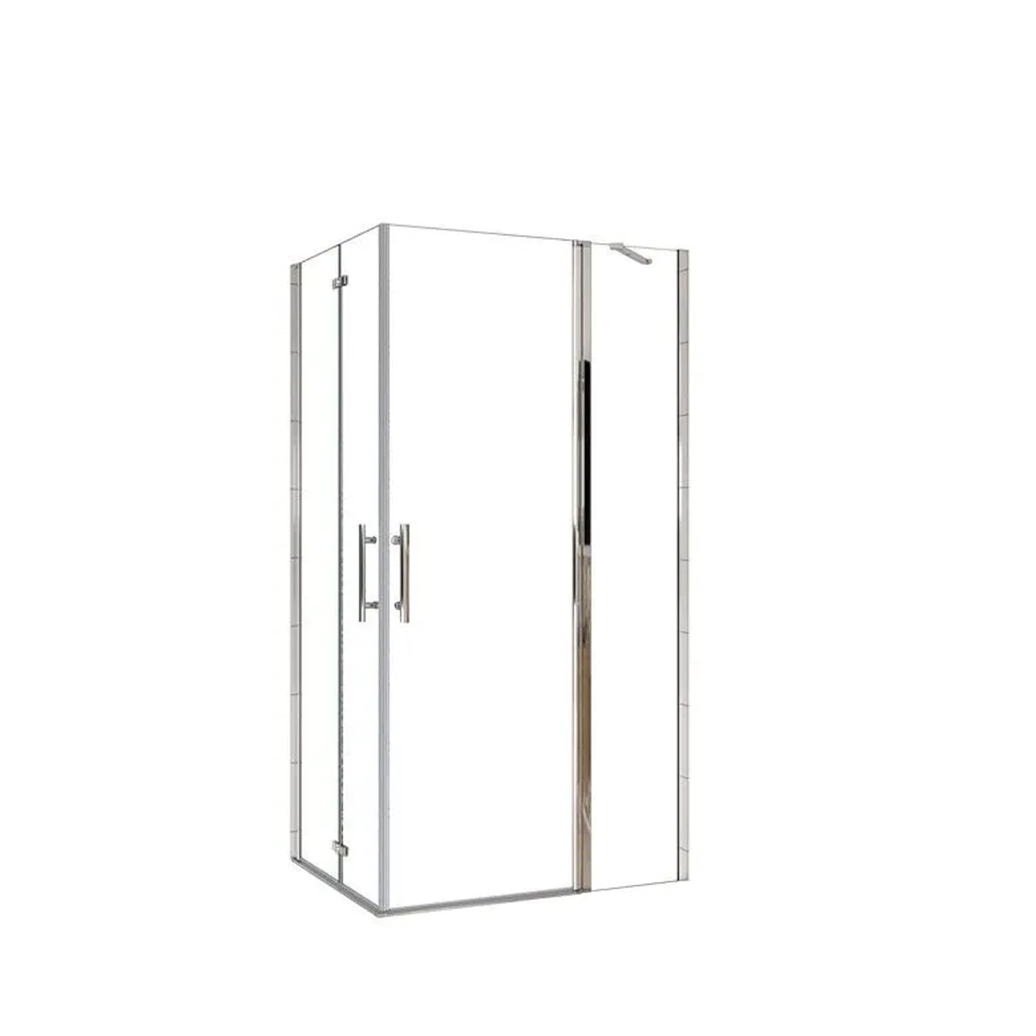 Duschparadies 80x90cm Eckeinstieg Duschkabine Duschabtrennung Duschtür Falttür x Schwingtür 6mm Nano Glas H195cm