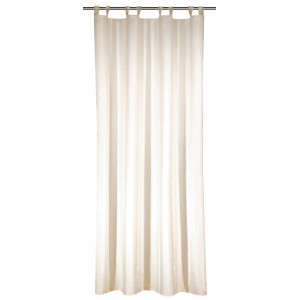 Vanillefarbener Schlaufenschal Bert, 235x135 cm, einfarbig, für Fensterdekoration.