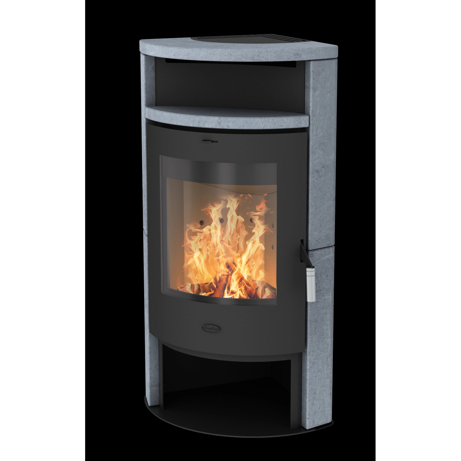 Fireplace Kaminofen Samba Speckstein-Verkleidung Gussgrau 6 kW günstig online kaufen