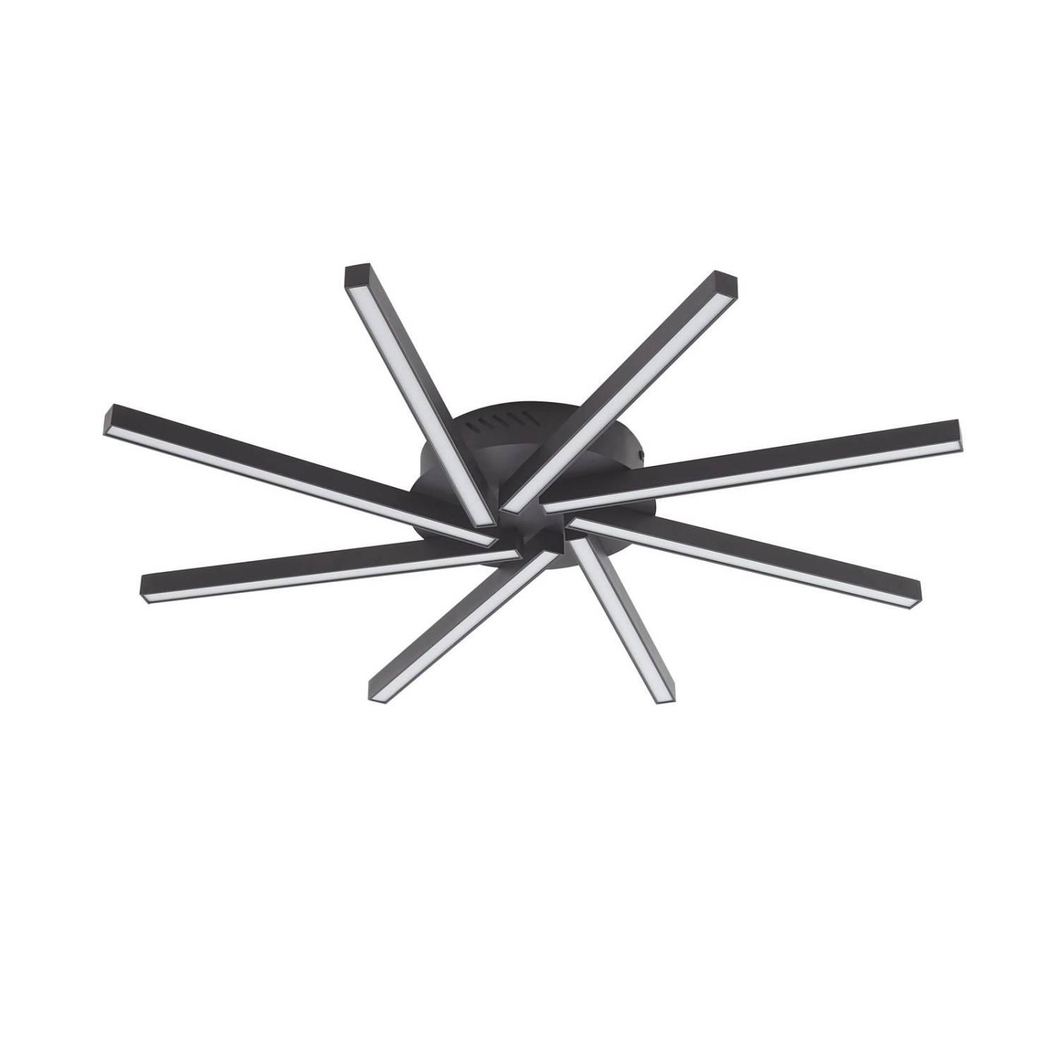 Lucande LED Deckenleuchte Tjado 10013019 Dimmbar Modern in Schwarz aus Meta günstig online kaufen