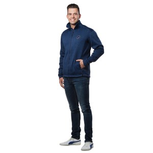 Herren Strickfleece Jacke in Navy, Größe XXL. Arbeitskleidung mit Reißverschluss und Seitentaschen.