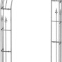 Feuerverzinkter Eleo Rosenbogen Cosenza, 235x140x29,7 cm, für Kletterpflanzen im Garten.
