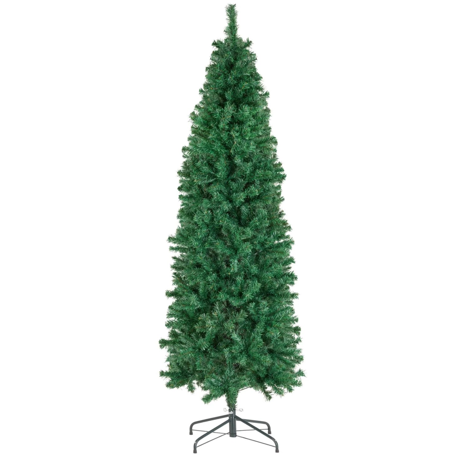 Tectake Weihnachtsbaum Comet Verschiedene Größen  Künstlich In Grün  Mit Dichten Nadeln Detailliert und Naturgetreu  65 x 65 x 150 cm Grün
