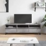 VidaXL TV-Schrank Grau Sonoma, 150 cm breit, aus Holzwerkstoff mit Fächern und Eisenbeinen.