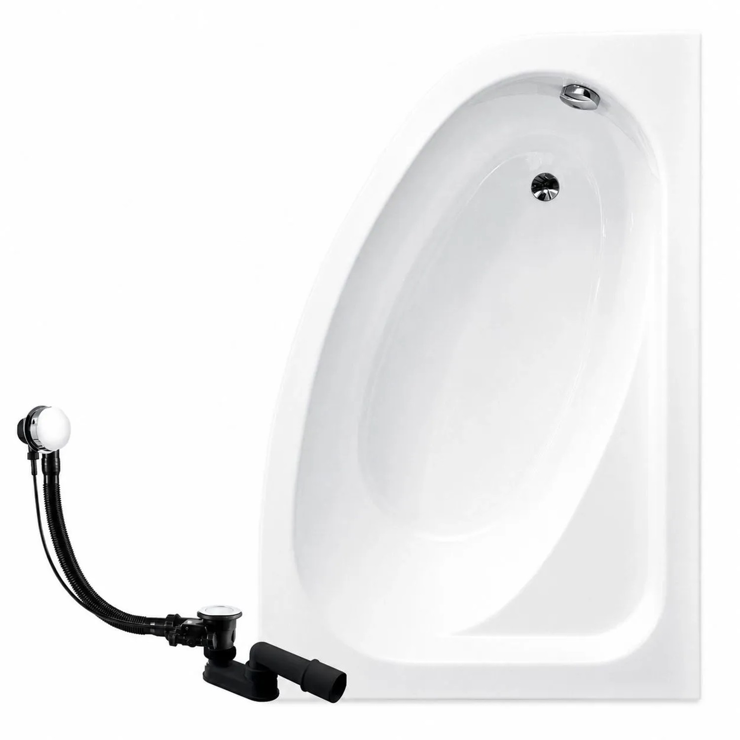 KOLMAN Badewanne Eckwanne 140 x 80 Cm Rechts Inkl. Ablauf Und Füße