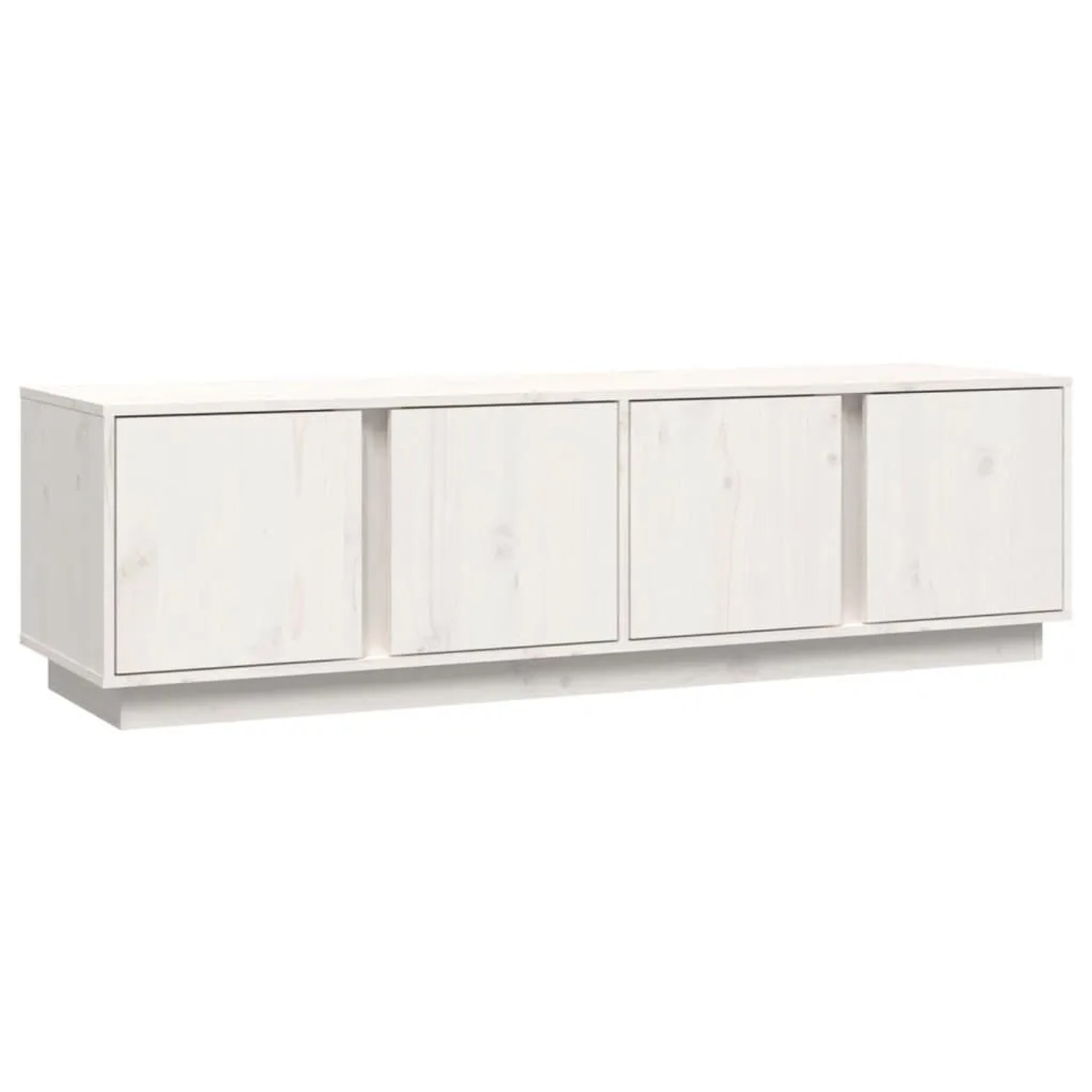 vidaXL TV-Schrank Weiß 140x40x40 cm Massivholz Kiefer 814460