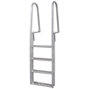 vidaXL Steg-/Poolleiter 4-stufig Aluminium 167 cm 91197